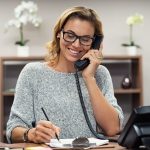 beautiful woman on he phone